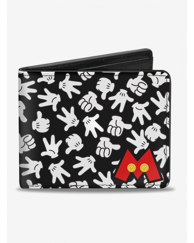 Disney Mickey Mouse M Icon Hand Gestures Bi-Fold Wallet $7.75 Wallets