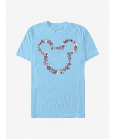 Disney Mickey Mouse Mickey Flowers T-Shirt $5.74 T-Shirts