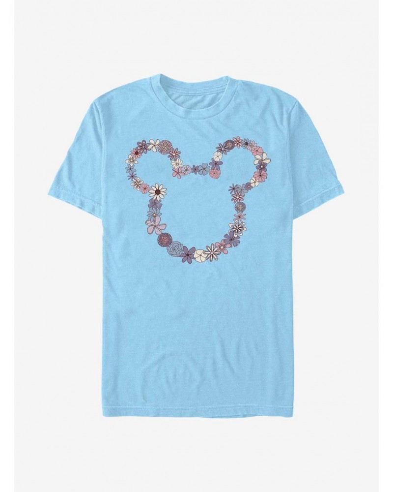 Disney Mickey Mouse Mickey Flowers T-Shirt $5.74 T-Shirts