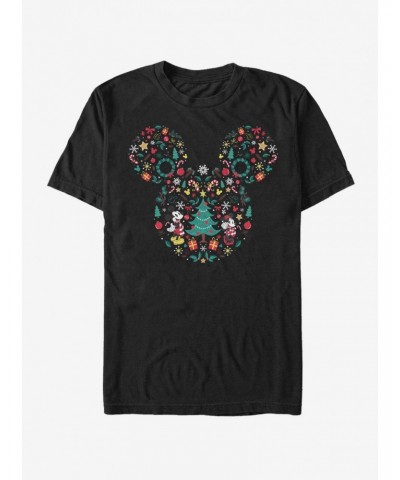 Disney Mickey Mouse Holiday Icon Ear Fill T-Shirt $7.65 T-Shirts