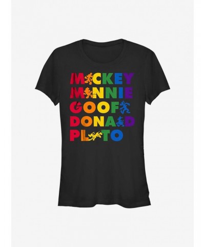 Disney Mickey Mouse Rainbow Friends T-Shirt $9.96 T-Shirts