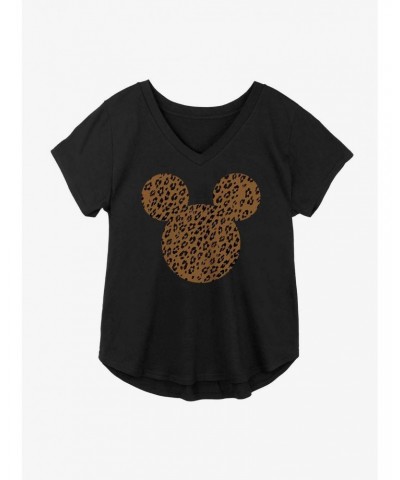 Disney Mickey Mouse Cheetah Logo Girls Plus Size T-Shirt $11.10 T-Shirts