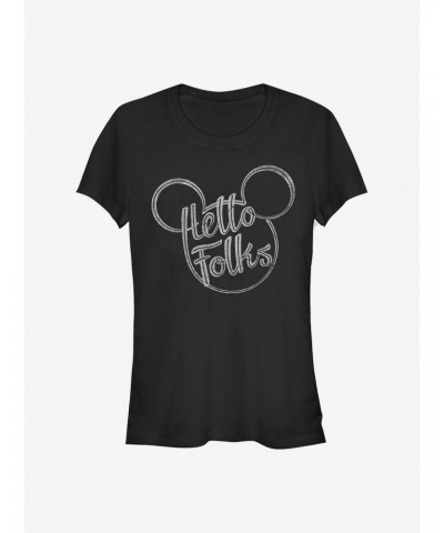 Disney Mickey Mouse Hello Folks Girls T-Shirt $9.96 T-Shirts