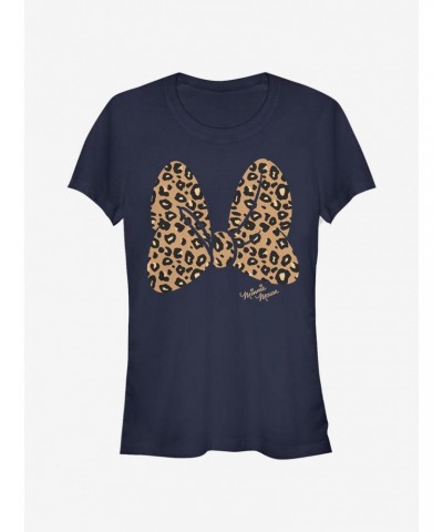 Disney Mickey Mouse Minnie Animal Print Bow Girls T-Shirt $7.17 T-Shirts