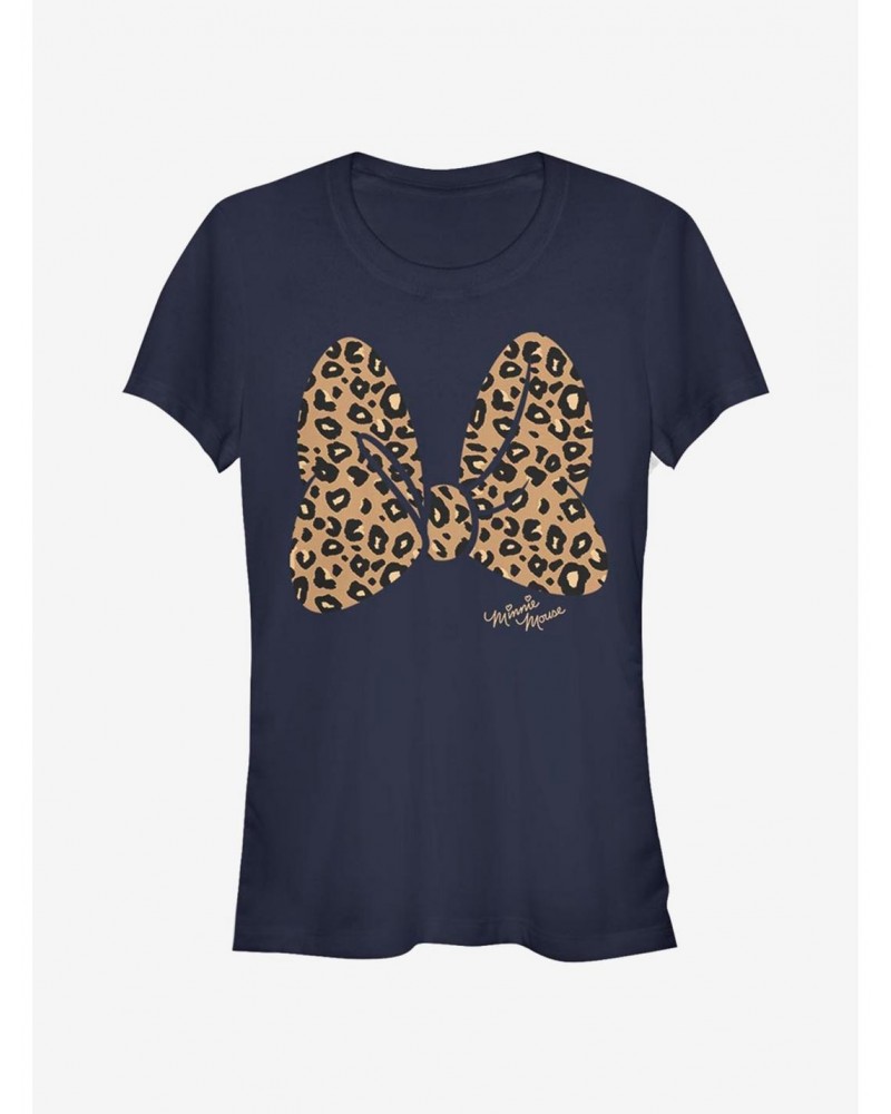 Disney Mickey Mouse Minnie Animal Print Bow Girls T-Shirt $7.17 T-Shirts