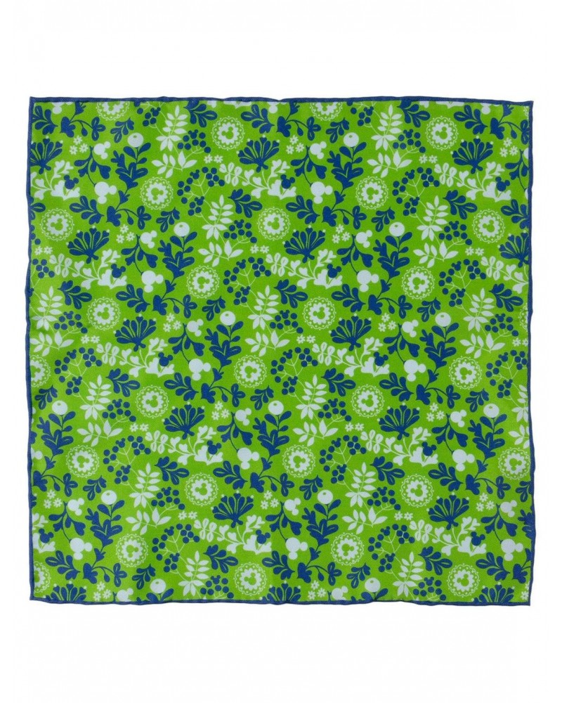 Disney Mickey Mouse Floral Green Pocket Square $13.26 Squares