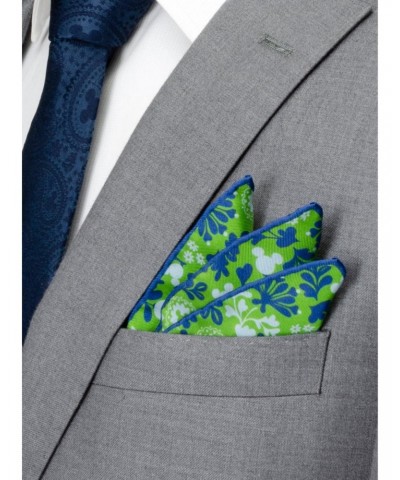 Disney Mickey Mouse Floral Green Pocket Square $13.26 Squares