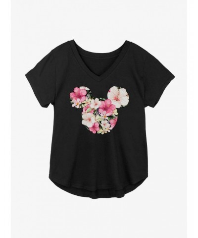 Disney Mickey Mouse Tropical Logo Girls Plus Size T-Shirt $11.56 T-Shirts