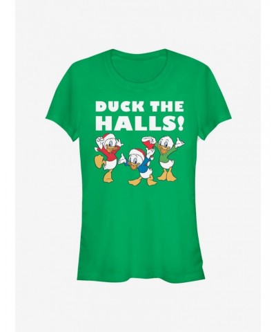 Disney Huey, Dewey, And Louie Holiday Duck The Halls! Classic Girls T-Shirt $7.97 T-Shirts