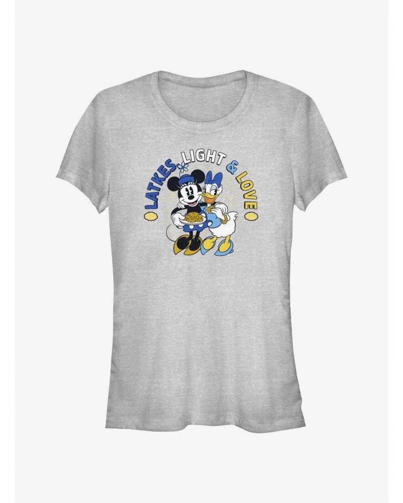 Disney Mickey Mouse Latkes Light & Love Minnie and Daisy Girls T-Shirt $9.16 T-Shirts