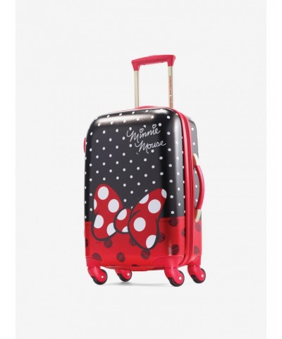 Disney Minnie Mouse Red Bow Carry On Spinner Hardside Luggage $55.46 Luggage