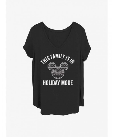 Disney Mickey Mouse Family Holiday Mode Girls T-Shirt Plus Size $9.94 T-Shirts