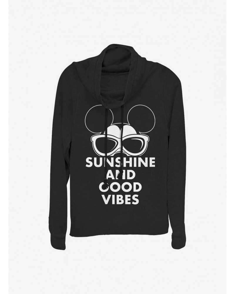 Disney Mickey Mouse Mickey Sunshine Cowlneck Long-Sleeve Girls Top $16.88 Tops