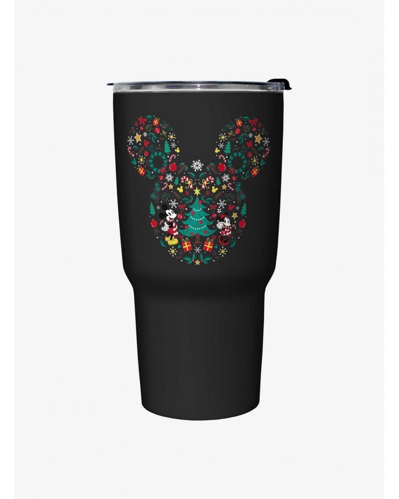 Disney Mickey Mouse Holiday Icon Ears Travel Mug $11.96 Mugs