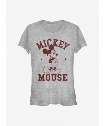 Disney Mickey Mouse Mickey Goes To College Girls T-Shirt $7.37 T-Shirts