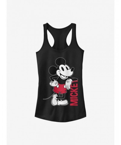 Disney Mickey Mouse Mickey Leaning Girls Tank $6.18 Tanks