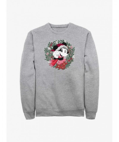 Disney Minnie Mouse Christmas Wreath Sweatshirt $13.28 Sweatshirts