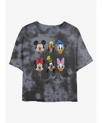 Disney Mickey Mouse Sensational Six Tie-Dye Girls Crop T-Shirt $9.48 T-Shirts