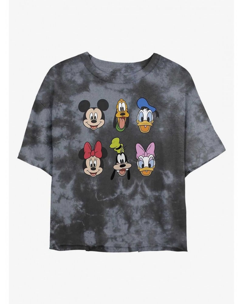 Disney Mickey Mouse Sensational Six Tie-Dye Girls Crop T-Shirt $9.48 T-Shirts