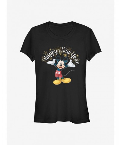 Disney Mickey Mouse Happy New Year Fireworks Classic Girls T-Shirt $9.76 T-Shirts