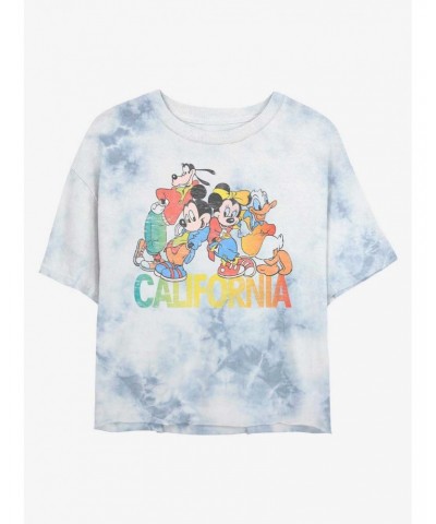 Disney Mickey Mouse Cali Group Tie-Dye Girls Crop T-Shirt $6.94 T-Shirts