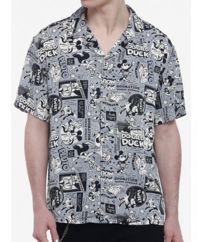 Our Universe Disney100 Mickey Mouse And Friends Vintage Woven Button-Up $11.14 Button-Up