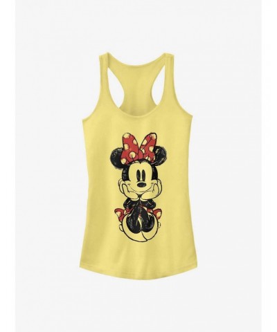 Disney Minnie Mouse Sitting Minnie Sketch Girls Tank $7.17 Tanks
