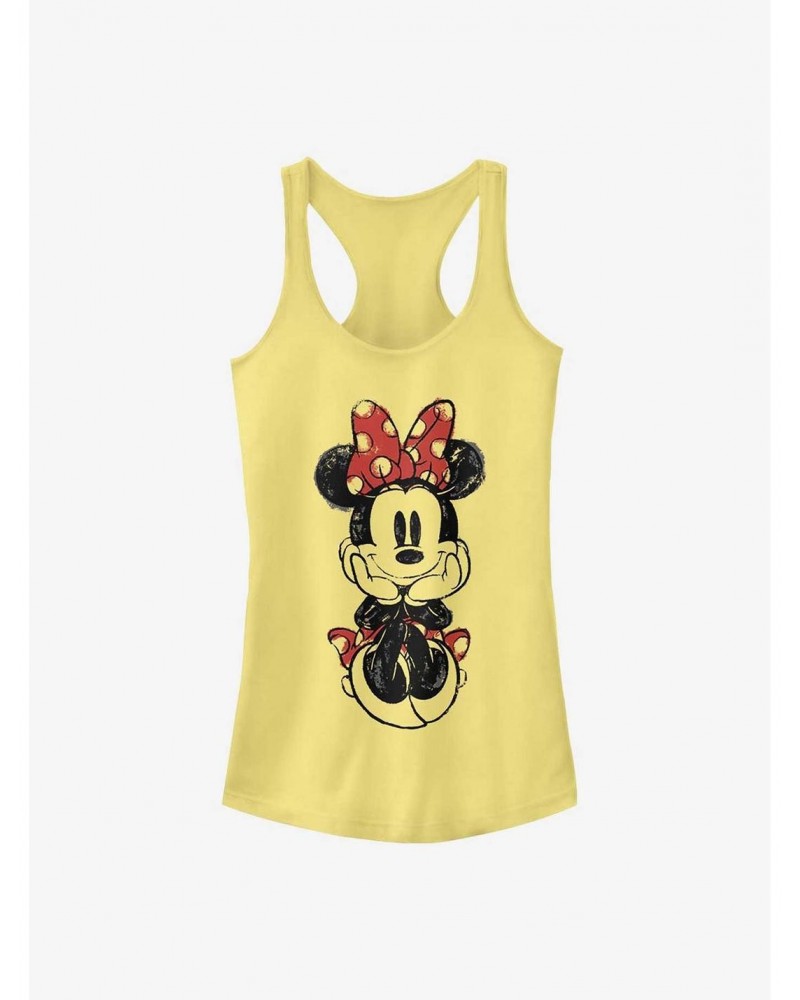 Disney Minnie Mouse Sitting Minnie Sketch Girls Tank $7.17 Tanks