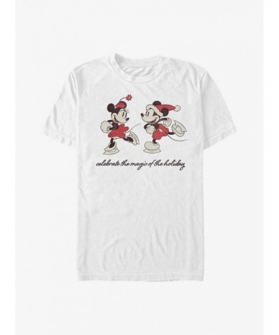 Disney Mickey Mouse Vintage Holiday Skaters T-Shirt $9.37 T-Shirts