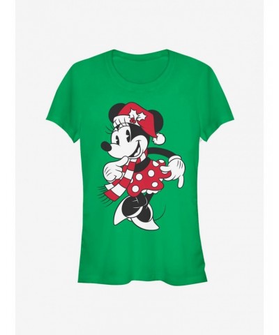 Disney Minnie Mouse Holiday Winter Outfit Classic Girls T-Shirt $9.16 T-Shirts