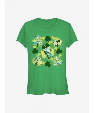 Disney Mickey Mouse Mickey Friends Clovers Girls T-Shirt $7.97 T-Shirts