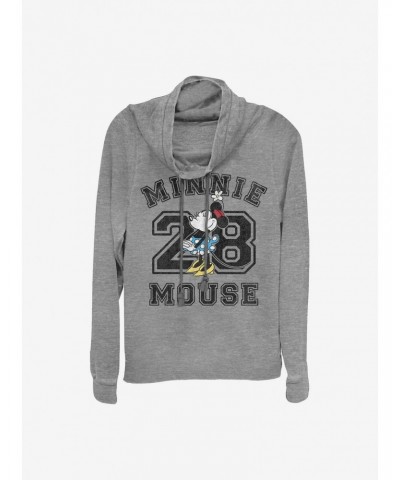 Disney Minnie Mouse Minnie Mouse Collegiate Cowlneck Long-Sleeve Girls Top $10.78 Tops